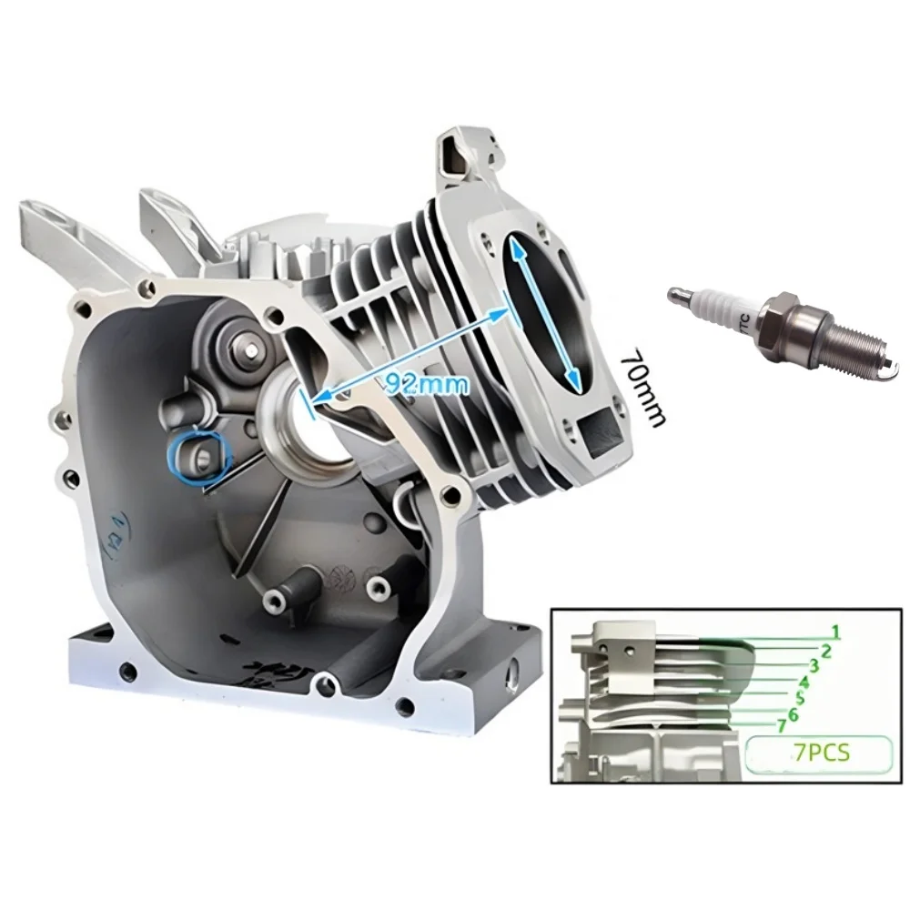 70mm CrankCase Cylinder Block Case Bore Fits Honda GX210 170F 7HP 208CC 212CC And Clone Engine 3KW Generator Parts
