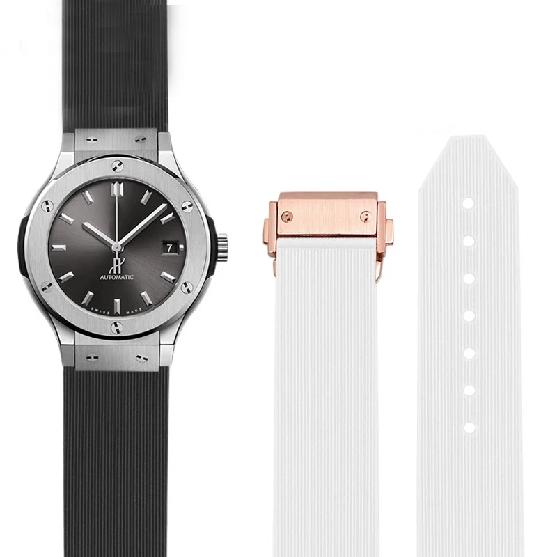 

Watch Accessories for HUBLOT BIG BANG Silicone Waterproof Women Watch Strap Rubber Bracelet wristband 20*13mm
