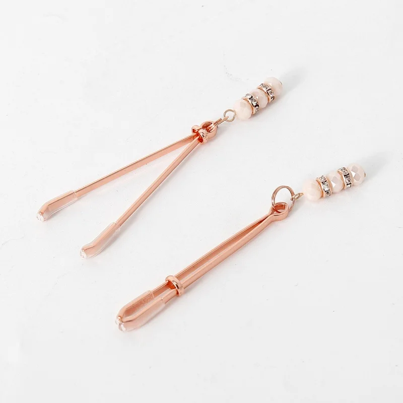 Erotic Gadget Rose Gold Nipple Clamps Fetish Breast Massage Tweezers BDSM Slave Bondage Role Play Adult Games Sex Toys For Women - Image 3