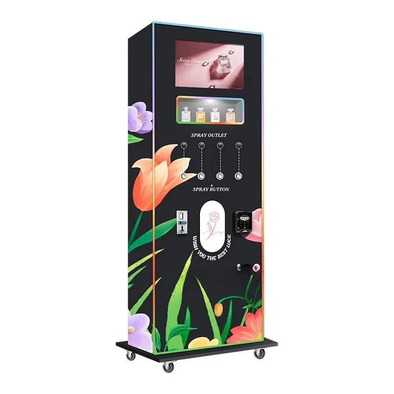 Commercial Spray Perfume  Vending Machines Dispenser Bottle Vending Machine for Perfumes With Stand Coin Operated