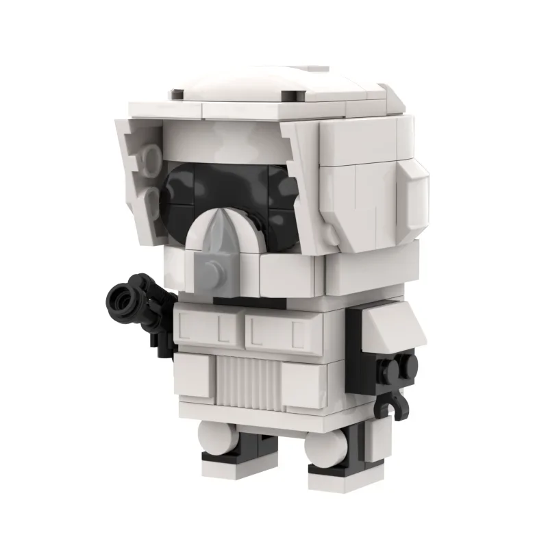 

moc star battle Imperial Scout Trooper Brickheadz toys birthday gift building block model boy gift