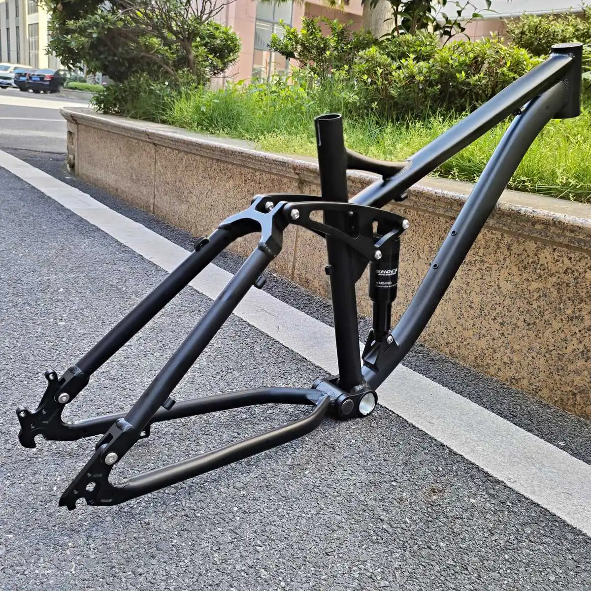 Kalosse 26/27.5 Bicycle 1-1/8 Inches Full Suspension Aluminum Alloy Mountain Bike Bicycle Frame