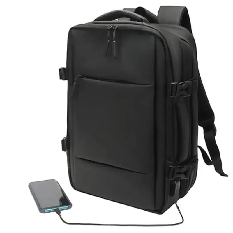 Large Capacity Backpack Men's Expansion Business Backpack Business Travel Boarding Travel Computer Bag Usb Student Schoolbag