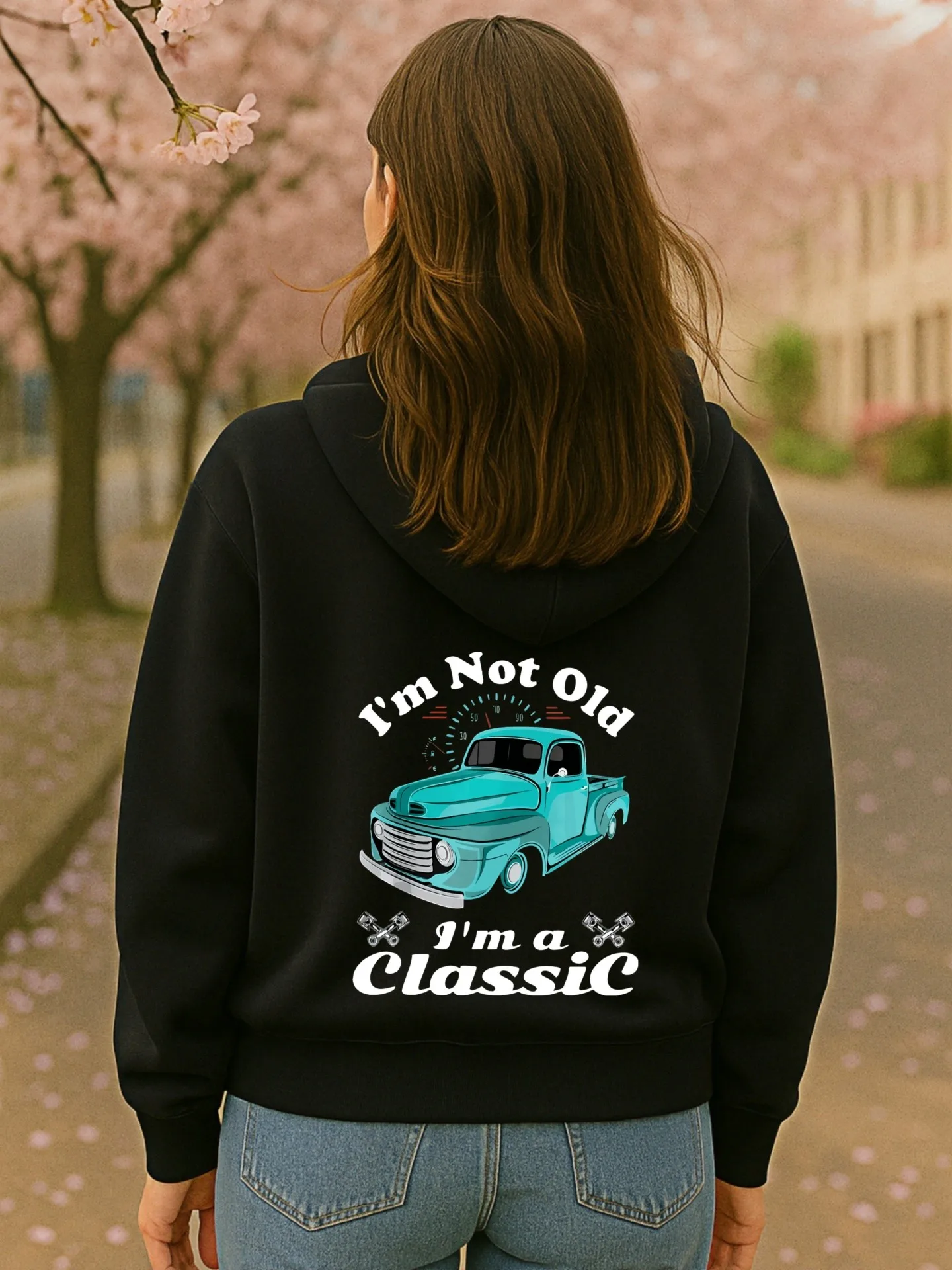 Sudadera con capucha gráfica para mujer, estampado gráfico vintage, estética informal, forro polar, uso diario informal, para hombres jóvenes