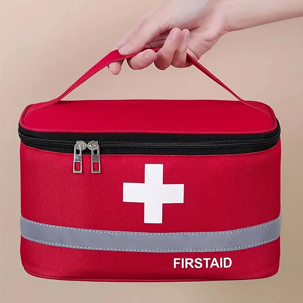 Portable Medicine Bag, Durable Medical Kits Bag With Zipper, Travel Drugs Storage Organizer