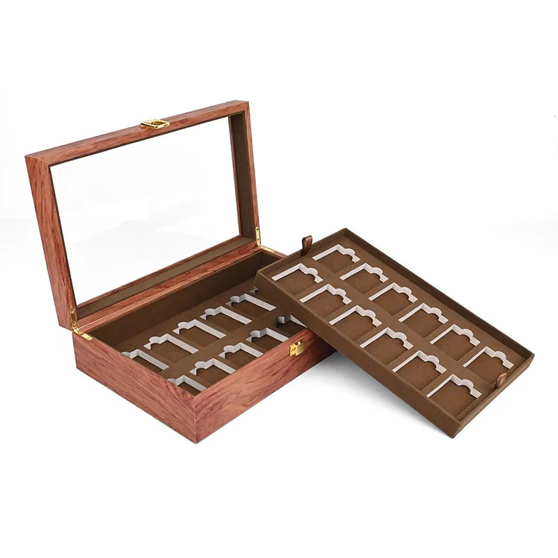 Single-layer Lighter Storage Box 24 Frames Redwood Baking Paint Sculpture Cigarette Lighter Holder Display Box