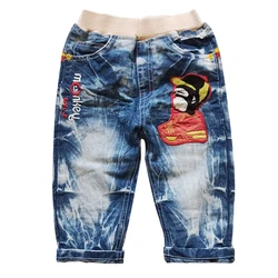 Jeans denim macio para crianças, shorts verão, 80% comprimento, 5050