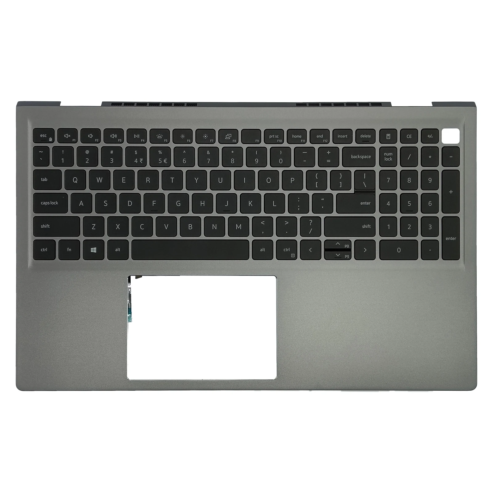 

06P0TG 089XWN for DELL Inspiron 15Pro 5510 5515 Laptop Top Case with Backlight Keyboard US UK Notebook Top Cover Silver