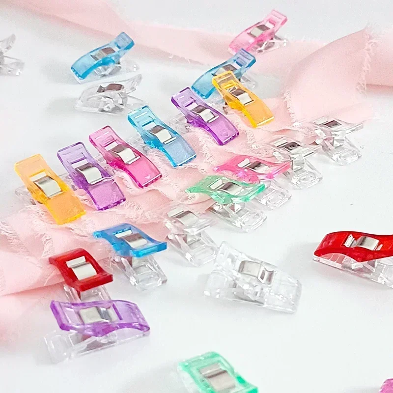 25/50/100 pezzi Clip per cucire plastica fai da te artigianato uncinetto Clip per abbigliamento per maglieria colori assortiti Clip per Quilting per