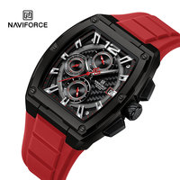 NAVIFORCE Multifunction Quartz Men Wrist Watches Silicone Strap Waterproof Man Watch Men Business Classic Tonneau Shape Watches