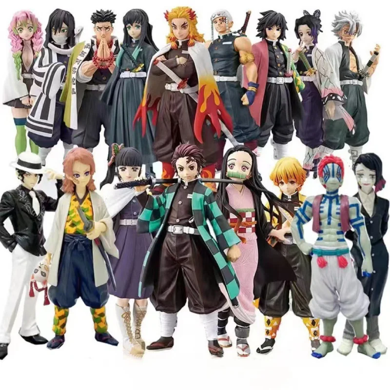 

6pcs Hot Anime Demon Slayer Kimetsu no Yaiba Figure Kamado Tanjirou Action Figure Agatsuma Zenitsu Nezuko Warrior PVC Model Toys