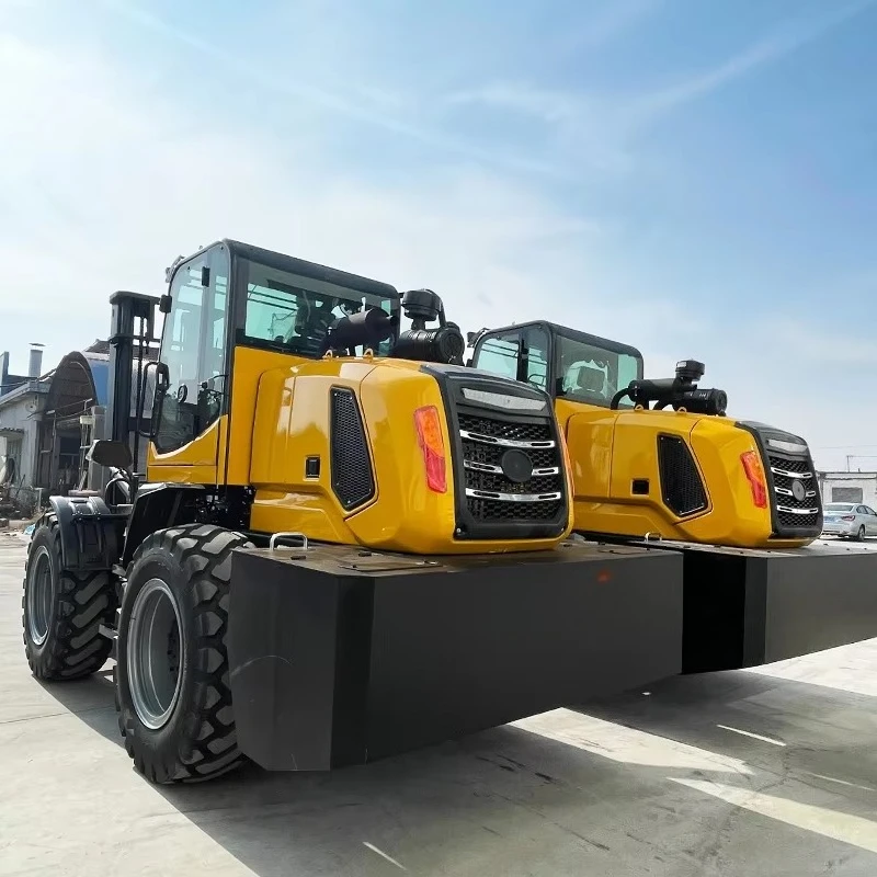 Factory CE EPA Japanese Engine 4Wheel Forklift for Warehouse Port Farm 4Ton 5Ton  6Ton Rough Terrain Forklift for Sale