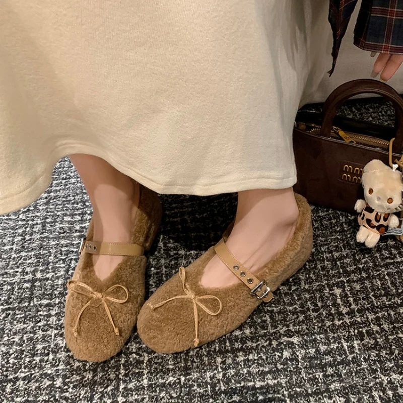 bailarinas-de-mujer-de-cuero-genuino-punta-redonda-zapatos-casuales-comodos-plata-blanco-negro-pelo-de-cordero-zapatos-casuales-de-invierno-34-42