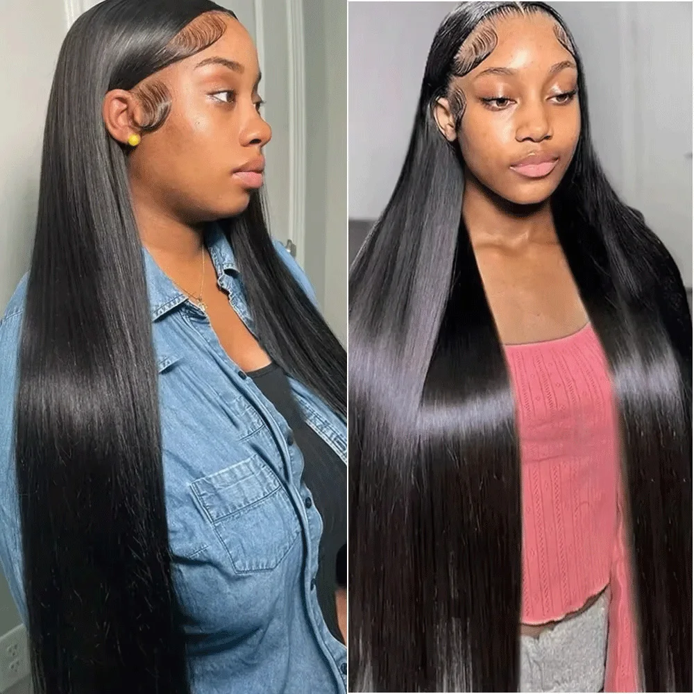 

Bone Straight 38 дюймов 13x6 HD Парик из натуральных волос на кружеве спереди 200 Плотность Бразильские предварительно выщипанные парики на кружеве 13x4 для чернокожих женщин