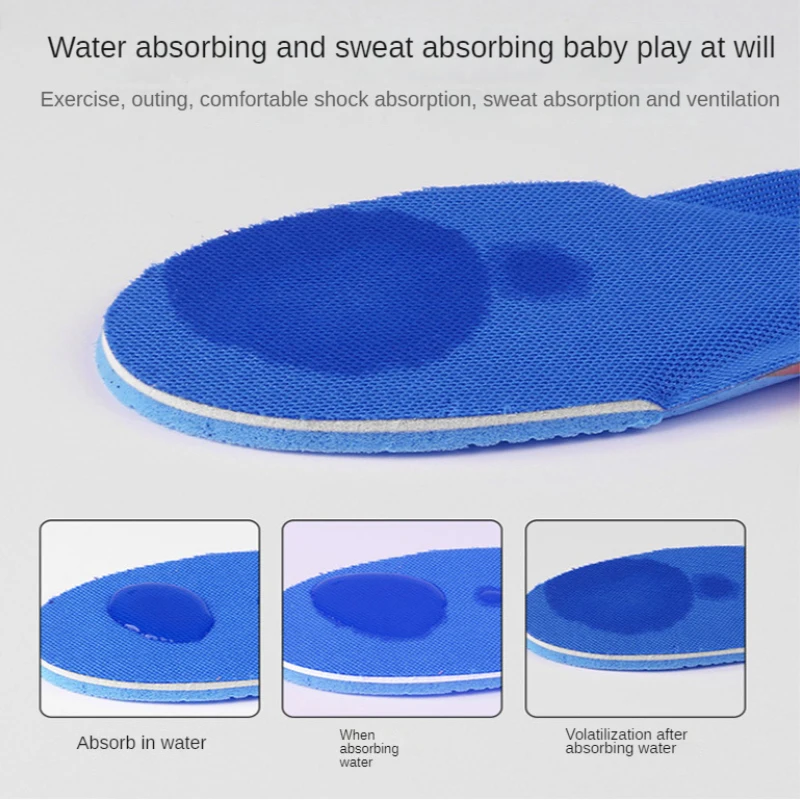 Kids Memory Foam Insoles Children Orthopedic Breathable Flat Foot Arch Support Insert Sport Shoes Running Pads Care Tool