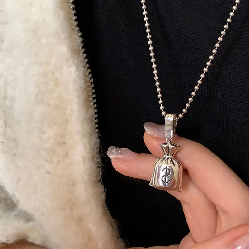 Openable Money Bag Necklace Woman Classic Us Dollar Necklace Unique Exquisite Jewellery Woman Personalized Accessories for Men