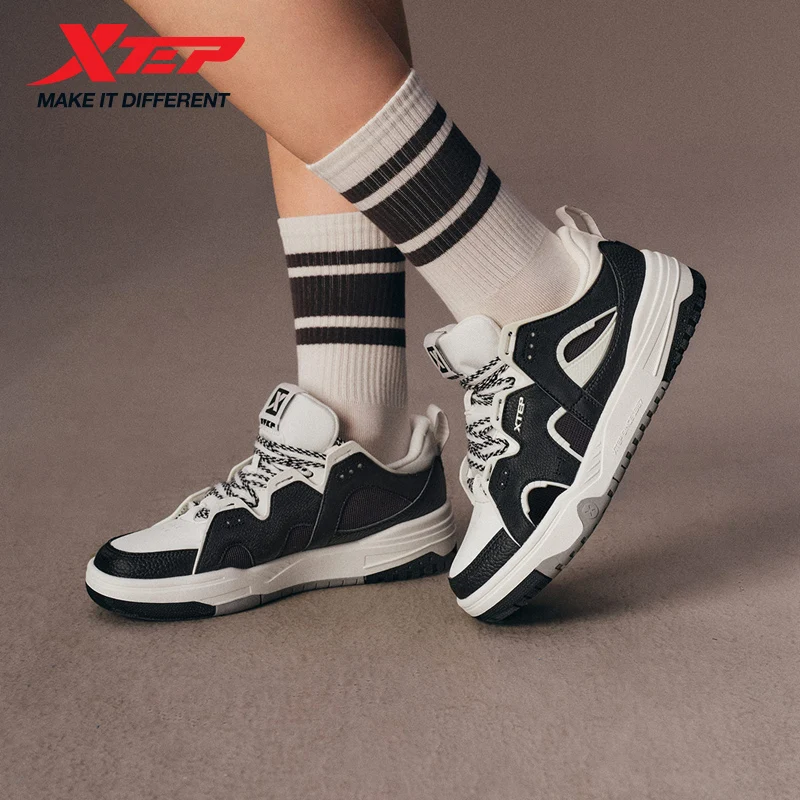

Xtep Skateboarding Shoes For Women 2024 Summer Cozy Fuzz Skate Shoes Street Trekking Leisure Comfortable Sneakers 876218310024