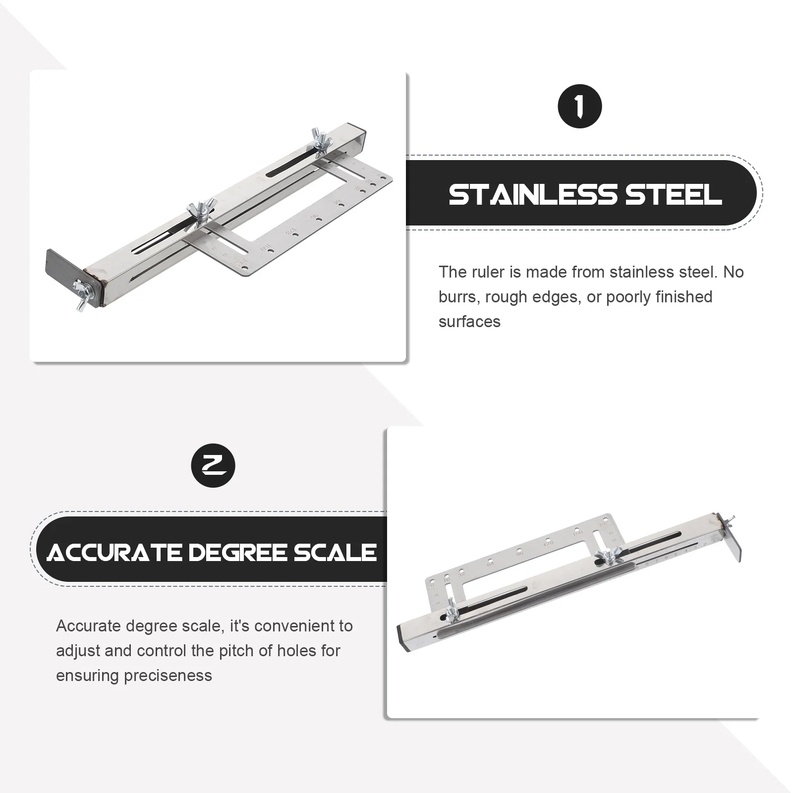 

Stainless Steel Cabinet Handle Punch Locator Drill Template Installation Tool for Precise Hole Positioning on Drawers Doors