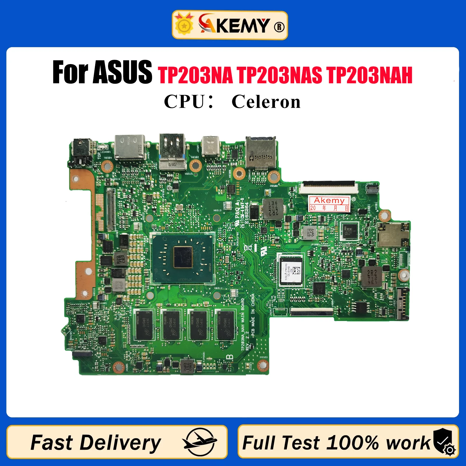 

TP203NA Материнская плата для ноутбука ASUS VivoBook Flip TP203N TP203NA TP203NAS TP203NAH Материнская плата с процессором Celeron 100% tests OK stk