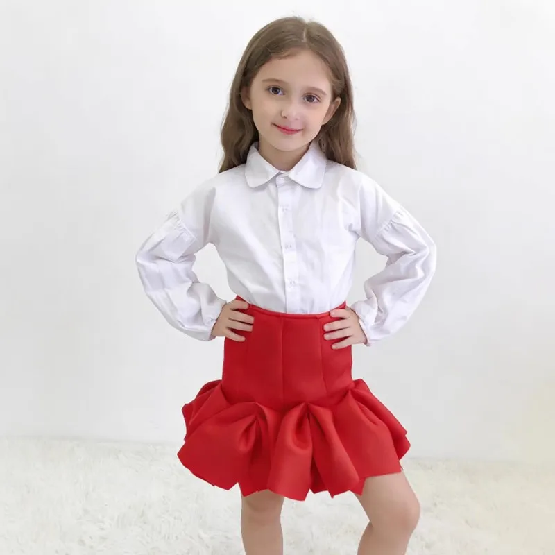 

Весенний новый комплект для девочек: плиссированная юбка с милым бантом и розовая рубашка с длинным рукавом в студенческом стиле, комплект из двух предметов A4988