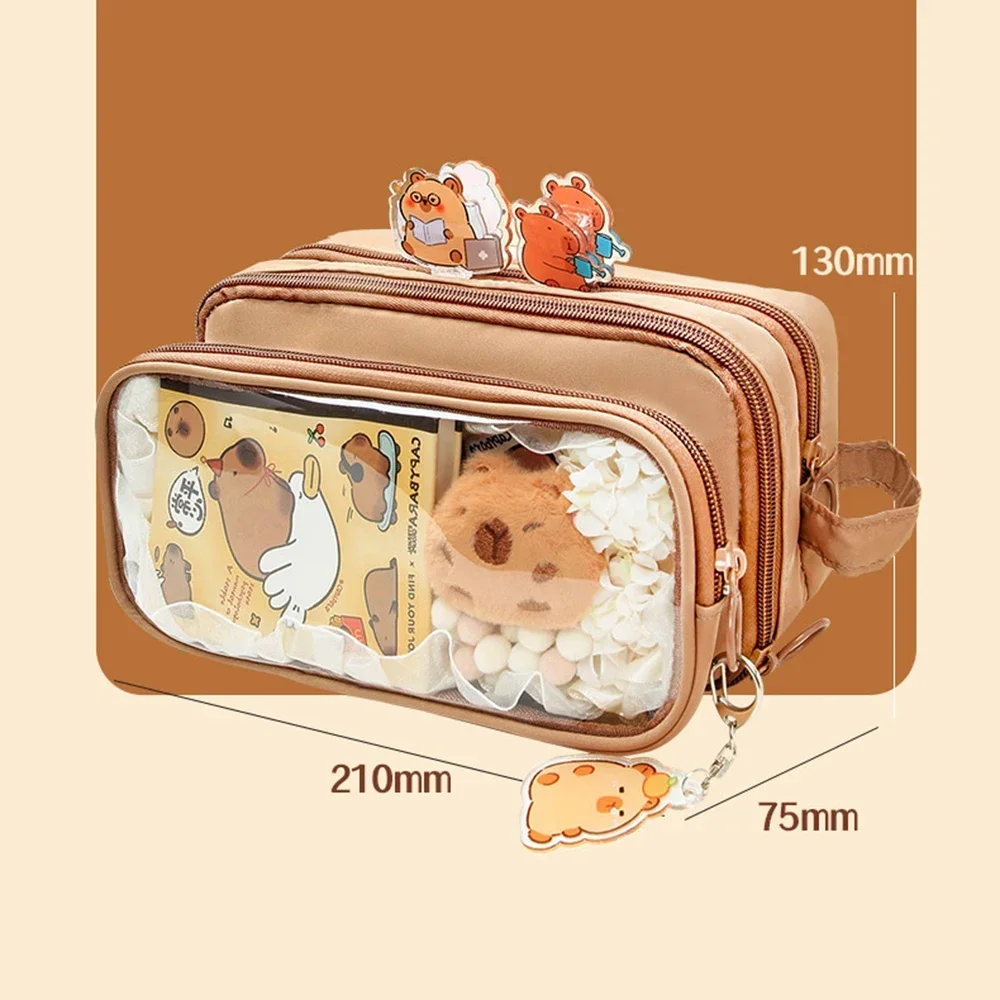 10 طبقات مقلمة قابلة للفصل الحقيبة الطلاب العودة إلى المدرسة القرطاسية سعة كبيرة متعددة الوظائف حقيبة تخزين مستحضرات التجميل #3