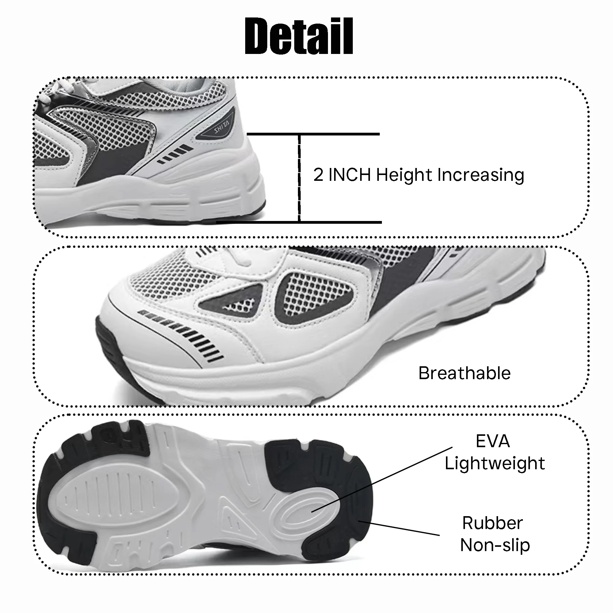 Luxuriöse Chunky Sneakers für Damen 2025 Frühling Atmungsaktive Schuhe für Herren Sport Laufen Freizeit Damen Fitness Schuhe – Detail 6