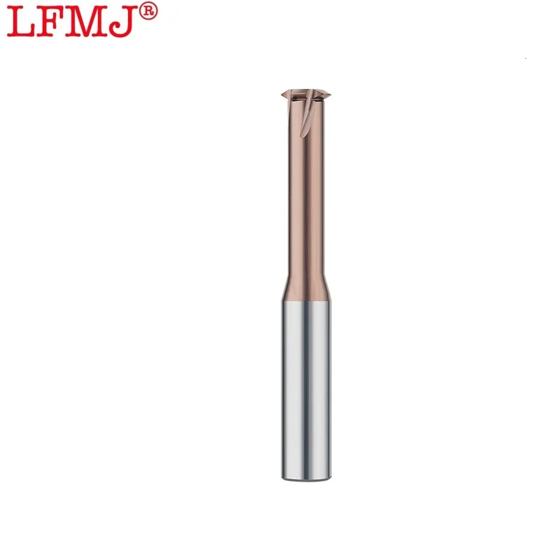 Imagem -05 - Cnc Rosca Fresadora M1.4-m30 Hrc60 Único Três Flauta Dente Aço Estanho Nano Revestimento 1pc