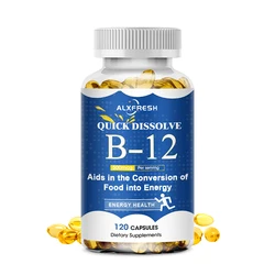 Vitamin B12 Capsules Supports Energy Metabolism Mood Nervous System Boosts Natural Energy and Benefits Brain and Heart