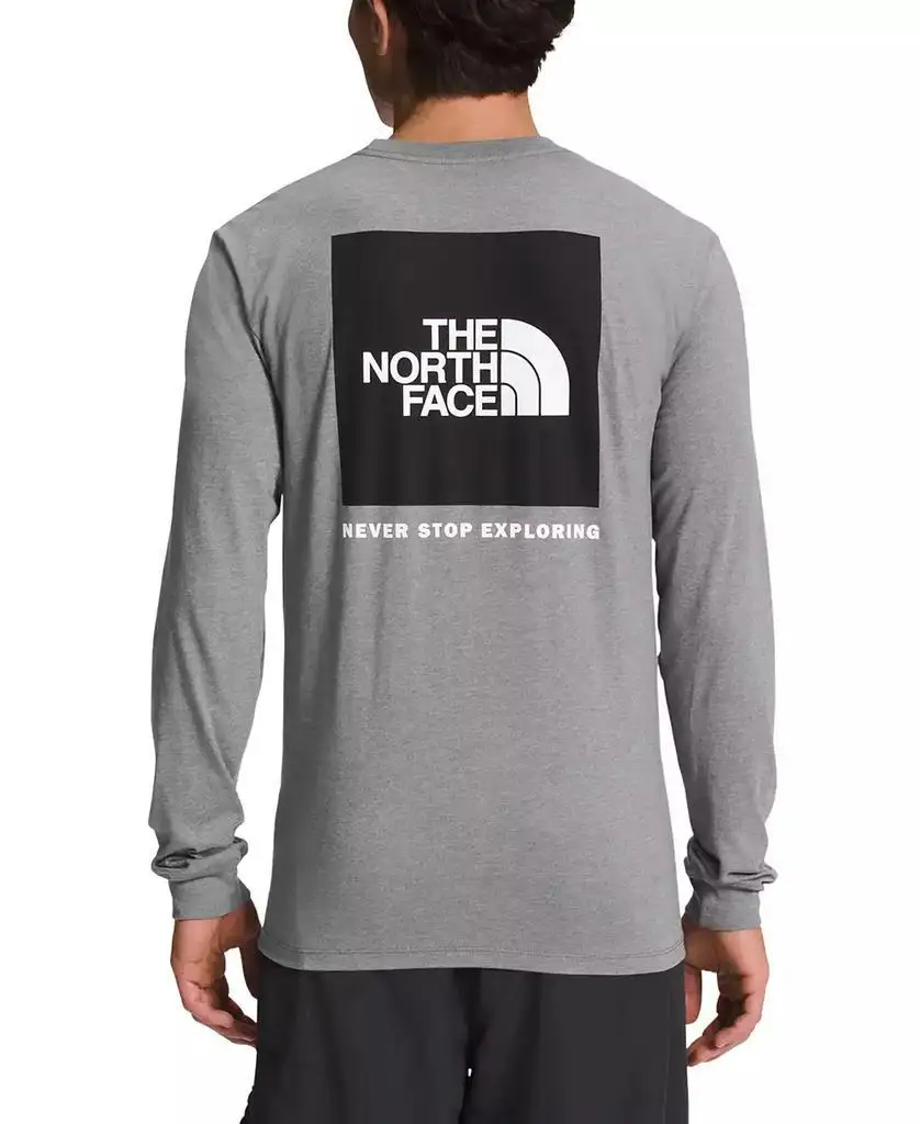 La cara del norte | Camiseta de manga larga con logo de ajuste estándar Box NSE para hombre