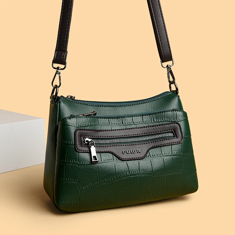 

New High Quality PU Leather Shoulder Bag for Women Large Capacity Luxury Solid Color Tote Purse Fashion Brand Designer Handbags