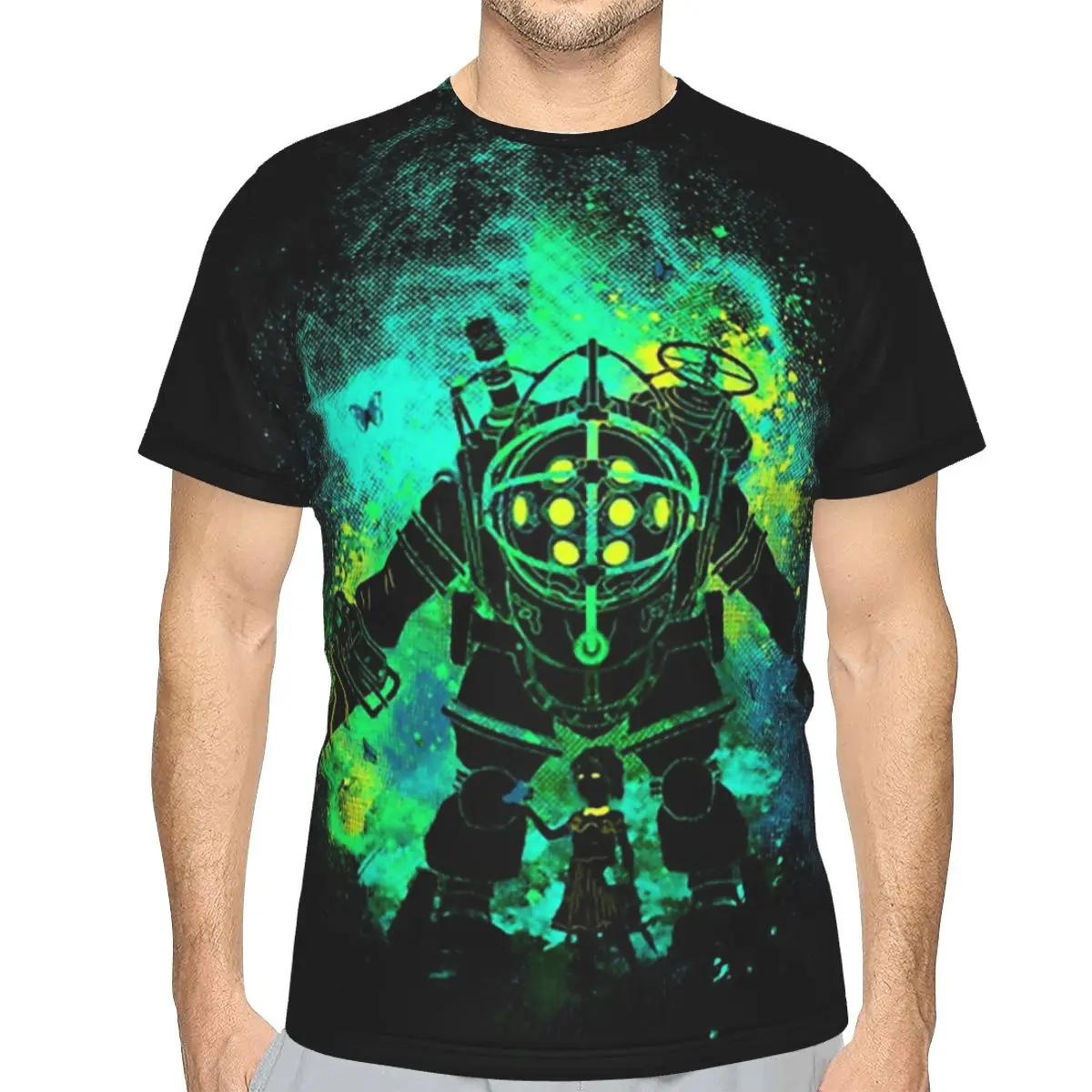 My Protector O Neck Polyester TShirt Bioshock Jack Game Original Thin T Shirt Men Tops New Design