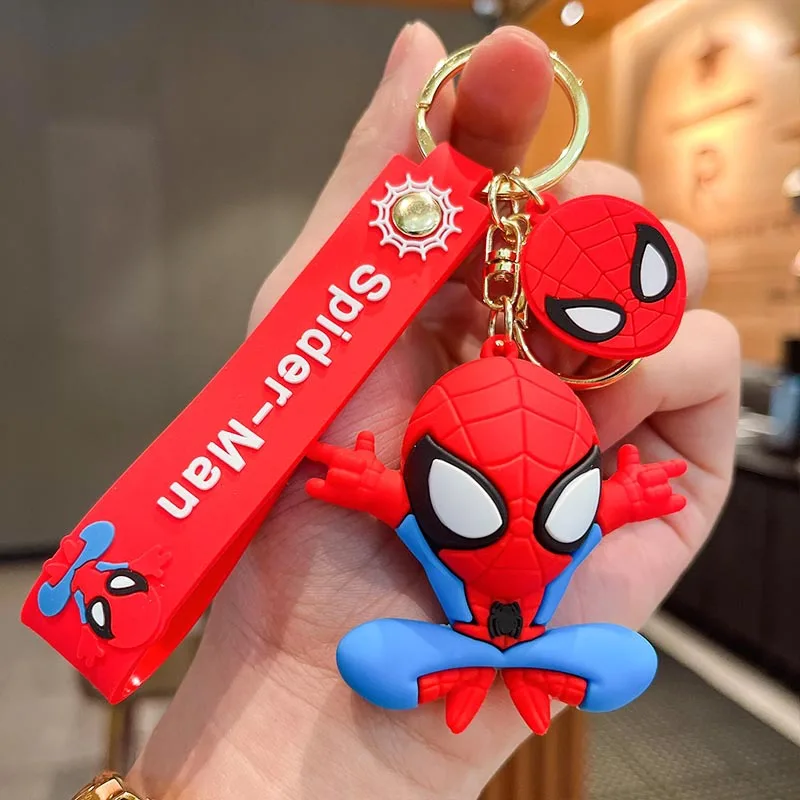 Marvel Spider Man portachiavi Movie Superhero Cartoon Doll ciondolo Car portachiavi anello Charm gioielli regali giocattoli per la festa dei ragazzi