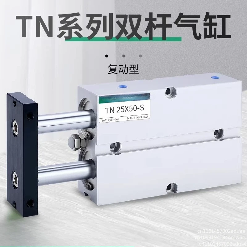 Double shaft double rod TN16 cylinder small pneumatic belt magnetic