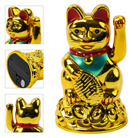Lucky Cat Waving Hand Ingot Beckoning Maneki Neko Fortune 4.5-6.5Inch Home Office Car Decoration Home Decoration Birthday Gifts