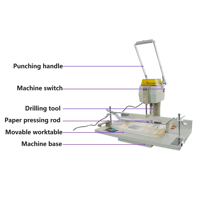 シングルホール電動パンチングマシン,ブックペーパー,電気ドリル,パンチング機,大型