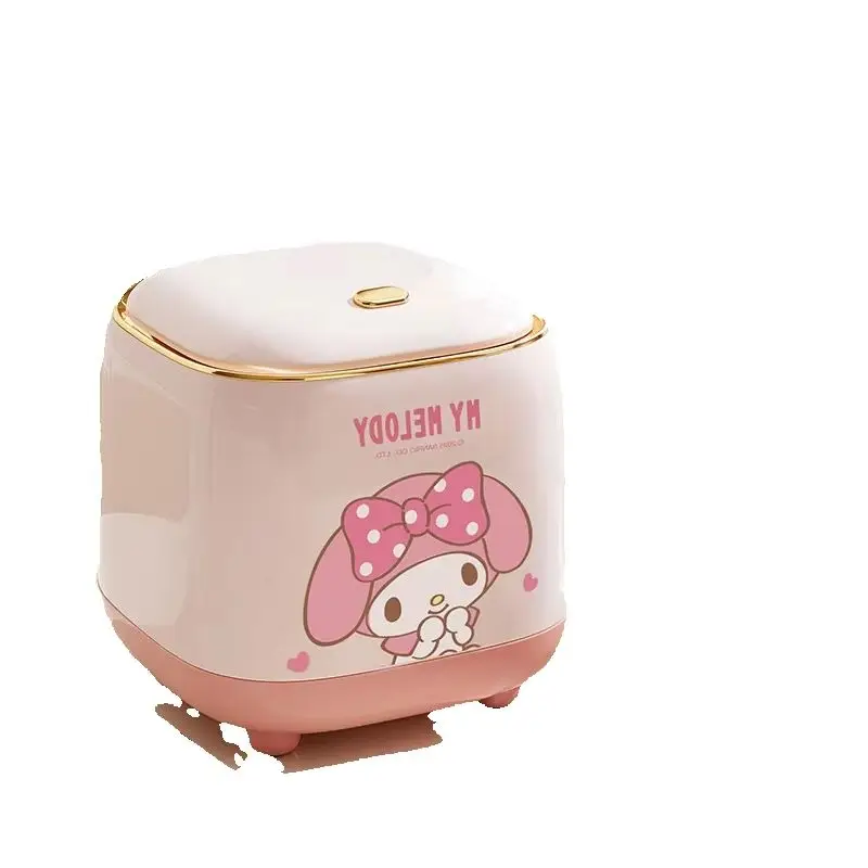 

Kawaii Hellokitty Mini Press Desktop Trash Can Cute Cartoon Storage Bin for Bedroom Office Desk Decoration High Appearance