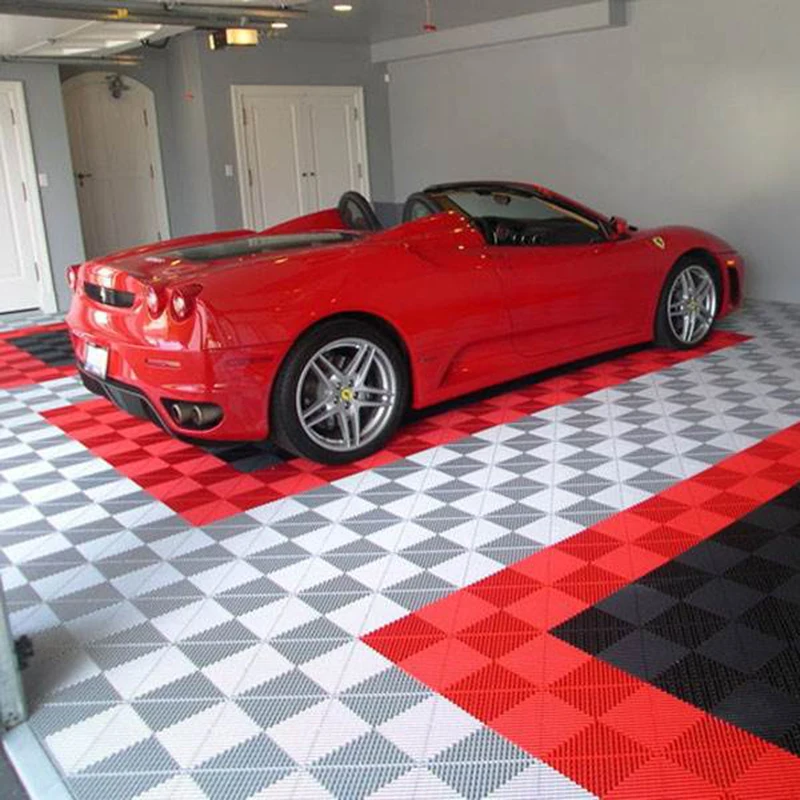 Wholesale Eco-friendly Plastic Interlocking Garage Floor Tiles/removable Pp Interlocking Floor Mats For Car Washing