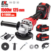 1500W 125MM Brushless Electric Angle Grinder Variable Speed 11000 RPM Cutting Machine Woodworking Tool for Makita 21V Battery