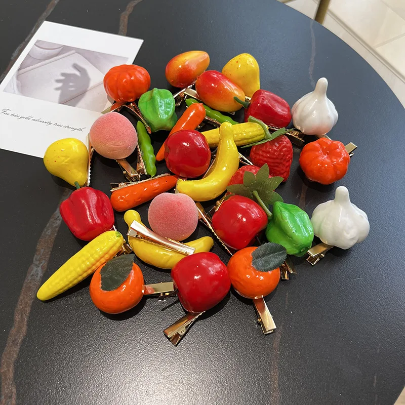 

Fruit Hair Clips Vegetable Hairpin for Girl Children Kids Cute Hair Accessories Sweet Barrette