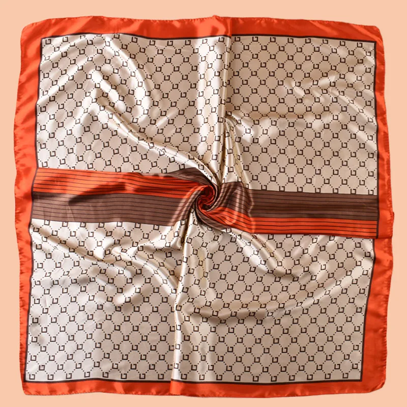 1PC frauen Sommer Strand Zubehör Mode Satin Quadrat Schal 90*90 zoll Multi-verwenden Kopftuch Party Verwenden vielseitig Haar Handtuch – Detail 17