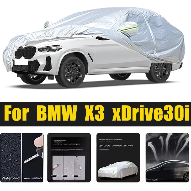 

For BMW X3 XDrive30i G01 Car Cover Outdoor Protection Covers Snow Sunshade Waterproof Dustproof Exterior UV Car Accessories Auto