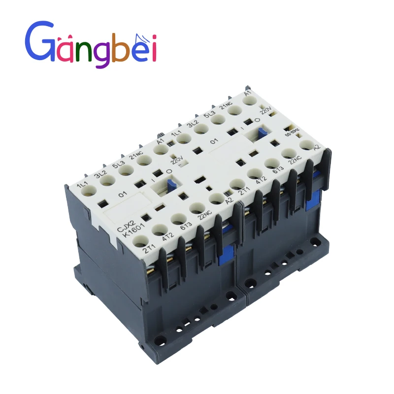 CJX2K1601N reversing contactor mechanical interlocking contactor Mechanical chain contactor  voltage 380V 220V 110V 36V 24V