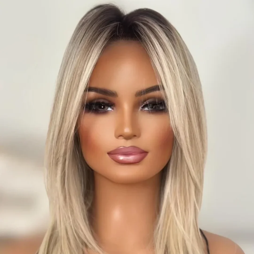 

Мягкий светлый прямой парик из 100% натуральных волос, плотность 150%, с кружевной передней частью 13×4, с предварительно вычесанными волосами на линии роста.