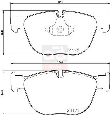 Store Code: LP2090 FOR BRAKE LINING ON 08 X5.E70-X6.E71 3.0-3.5