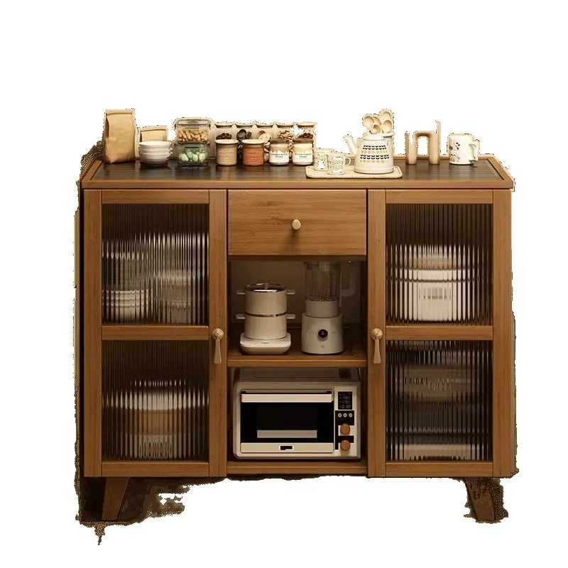 

Kitchen side cabinet tea cabinet integrated multi-functional locker against the wall