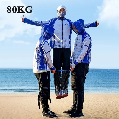 Imagen 2 del producto Red de mano para pesca en el mar, red de inmersión plegable portátil, red de señuelo de bolsillo, red de pesca de pescado grande ultraligera, red de inmersión de mano Lua, pez de silicona