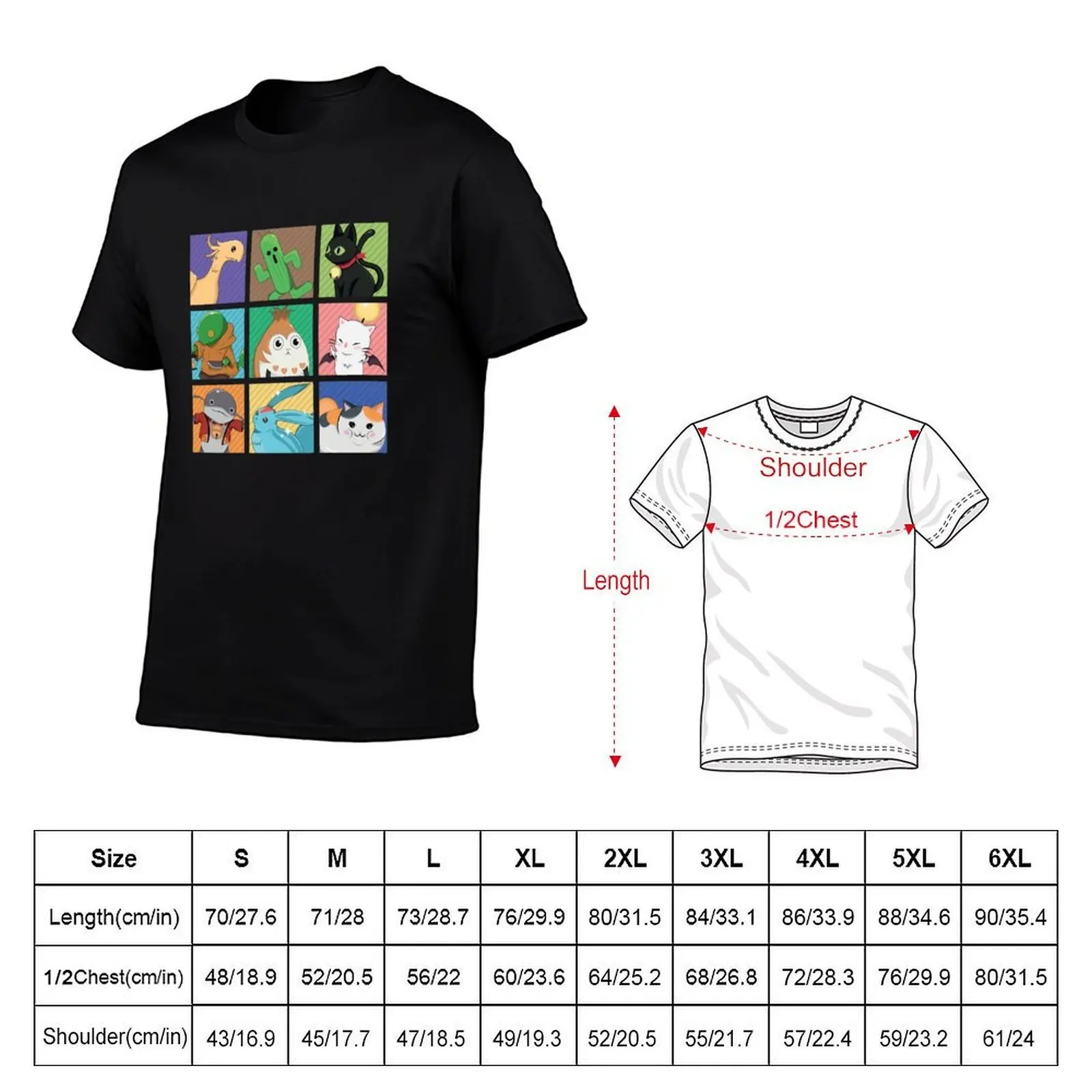 FFXIV POP ART T-Shirt funny t shirts cotton T-Shirt view 5