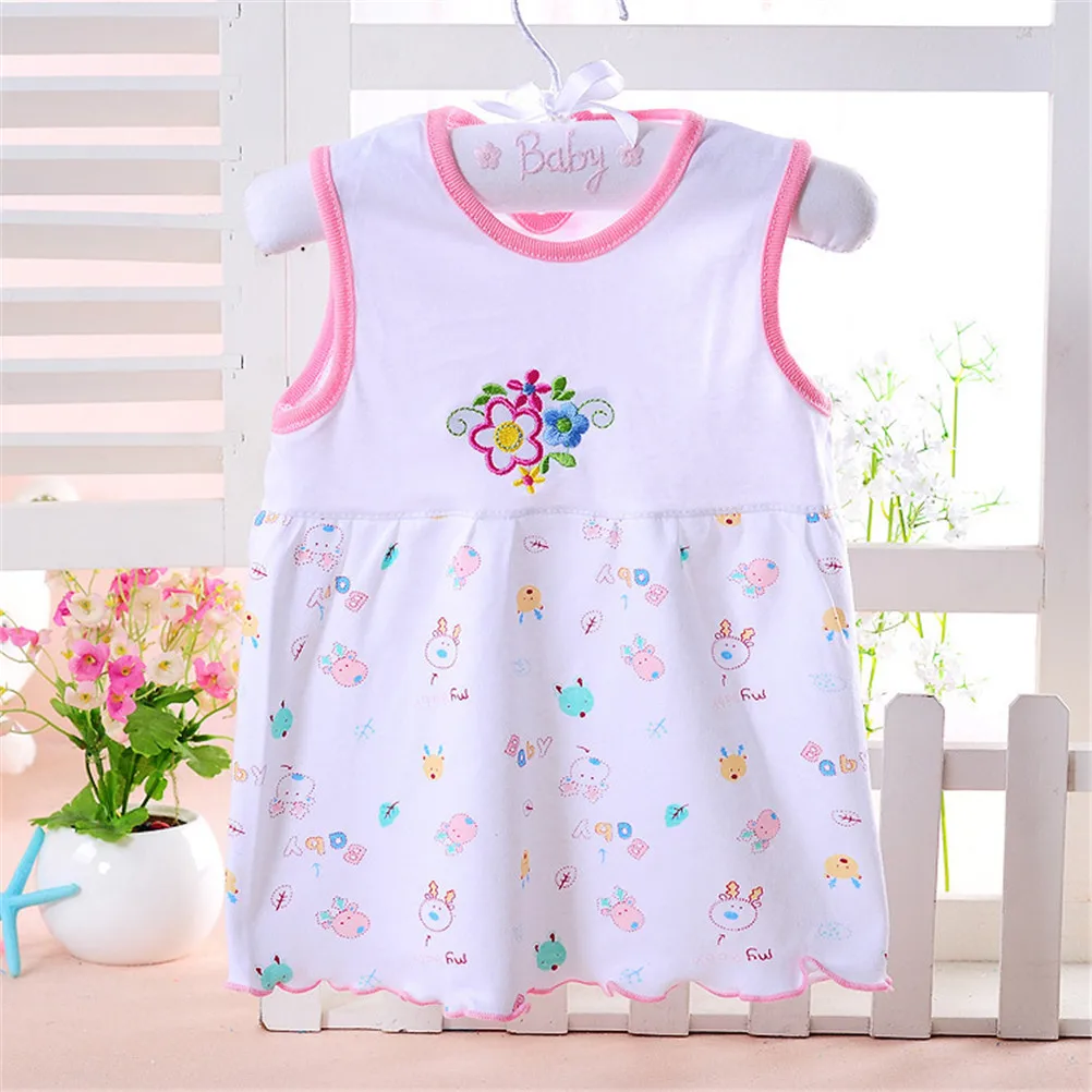 Infant Baby Girl Dress Cotton Regular Sleeveless Dresses Casual Clothing 0-24 M