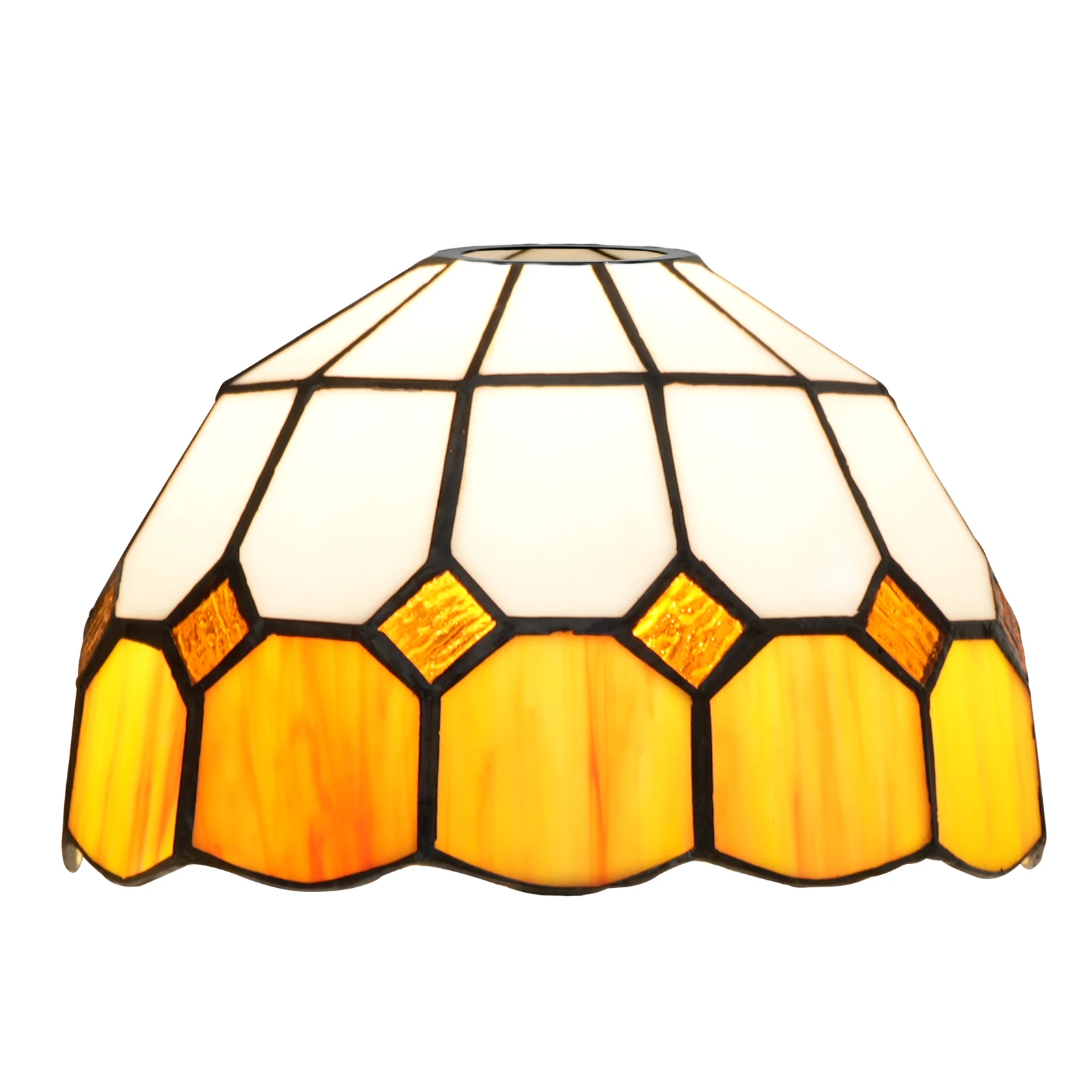 8 inch Mediterranean-style lampshade replacement, Modern stained glass lampshade for chandelier wall lamps ceiling lamp