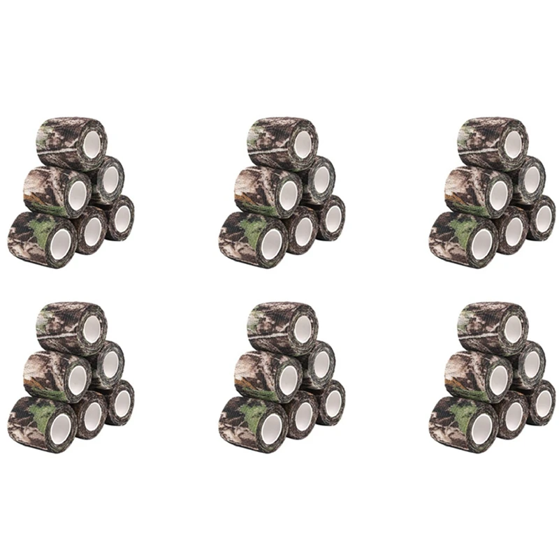 

36 Roll Camouflage Tape Cling Scope Wrap Camo Stretch Bandage Self-Adhesive Tape For Camping Hunting Bike Telescope